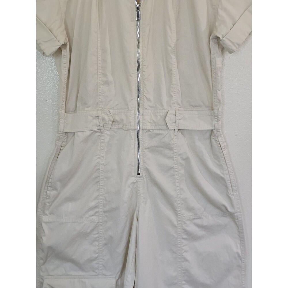 Zara Cream Short-Sleeve Utility Jumpsuit - Picture 4 of 12